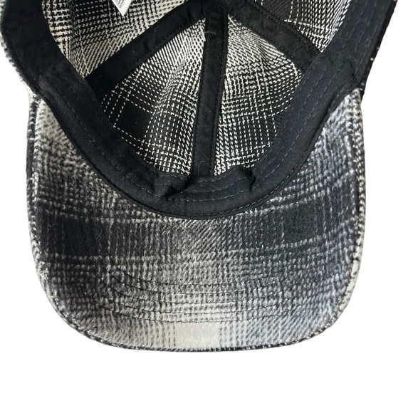 GAP Unisex One Size Black White Plaid Poly Wool Blend‎ Adjustable Baseball Cap. - Picture 5 of 8